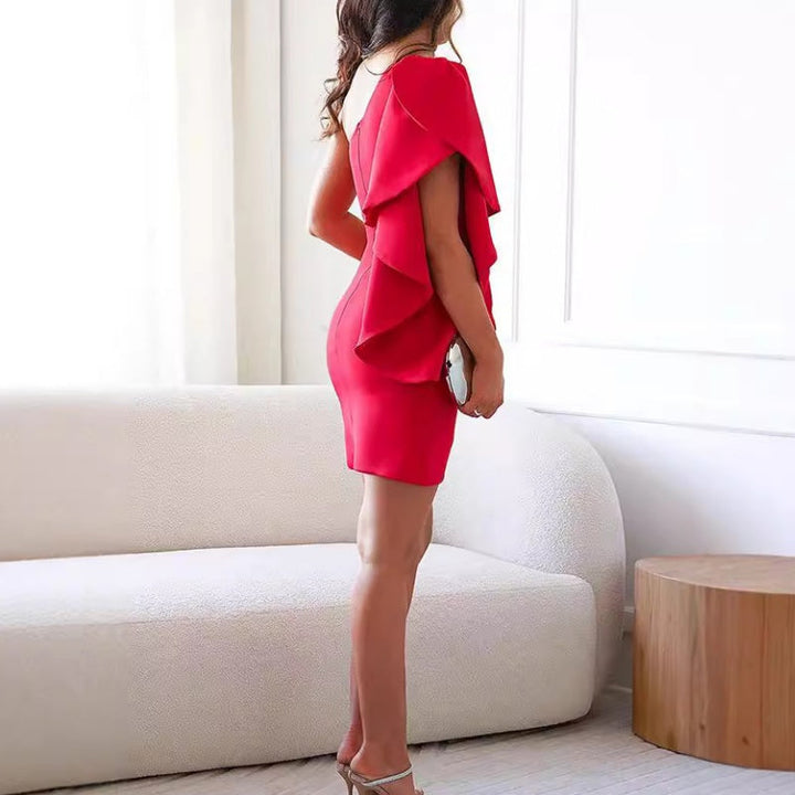 Natasza | Draped One Shoulder Mini Dress