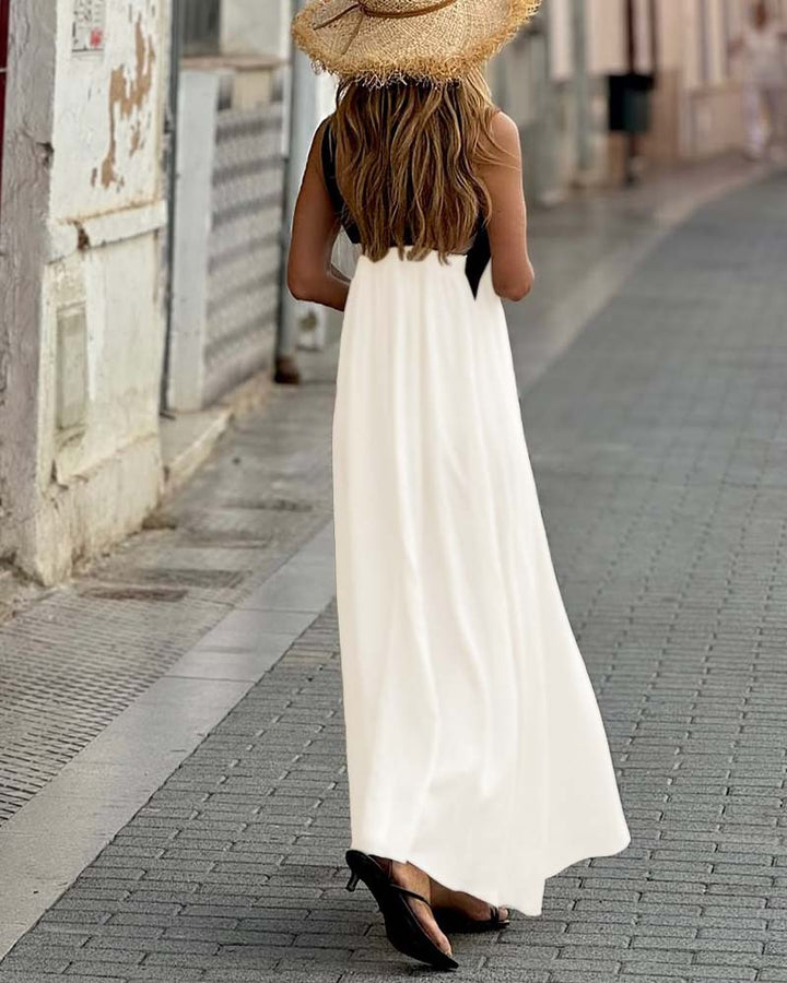 Carmen | Elegant Backless Dress with Fashionable Cross Neck