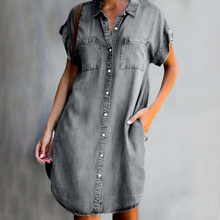 Diane™ | Casual Button-Up Shirt Dress