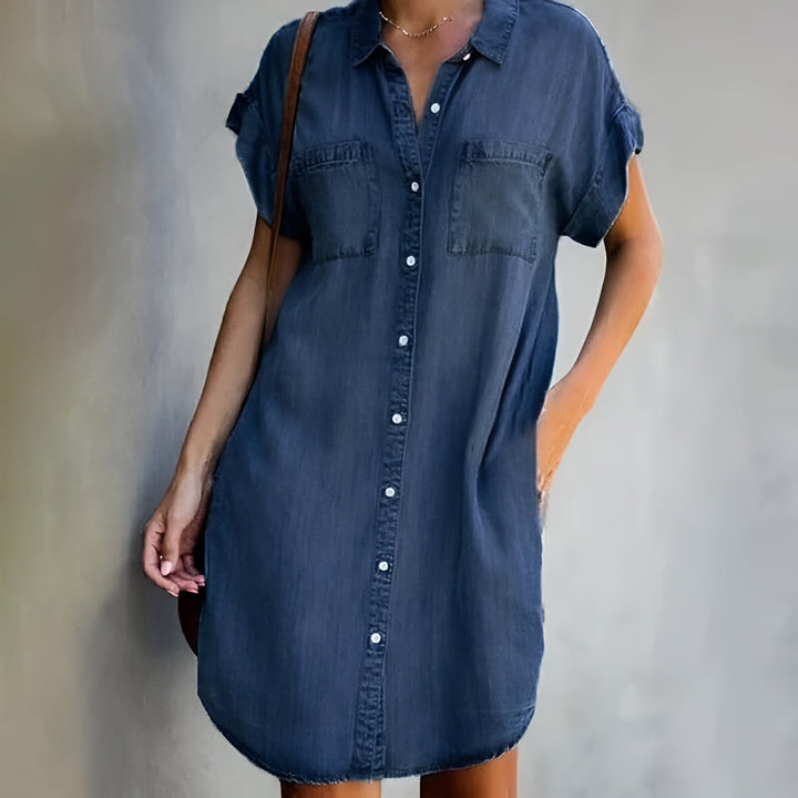 Diane™ | Casual Button-Up Shirt Dress
