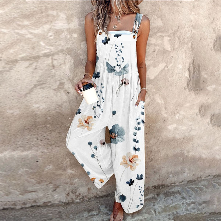 Fiona - Floral Print Overalls