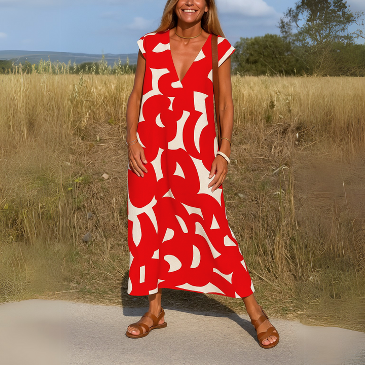 Laura | Art Print Maxi Dress