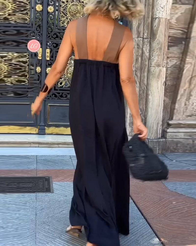 Carmen | Elegant Backless Dress with Fashionable Cross Neck