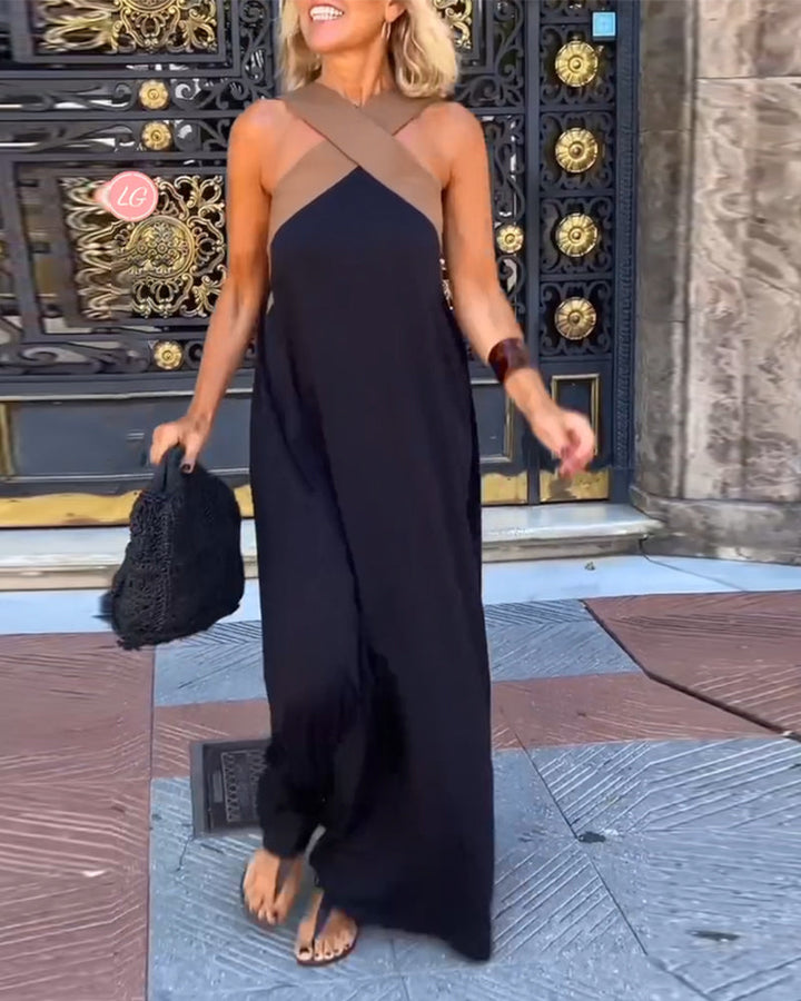 Carmen | Elegant Backless Dress with Fashionable Cross Neck