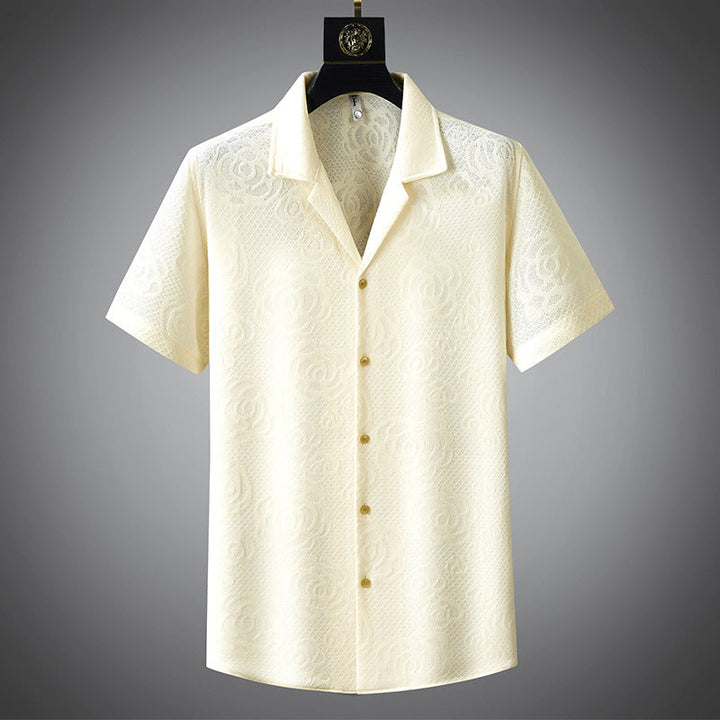 Embossed Jacquard Knit Shirt