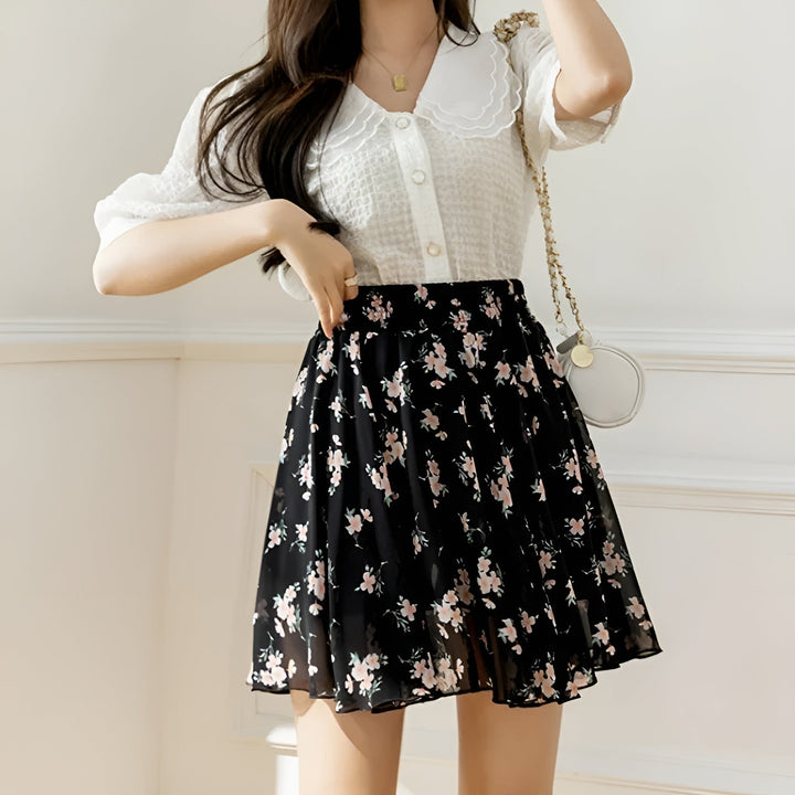 Flores Primavera Chiffon Skirt
