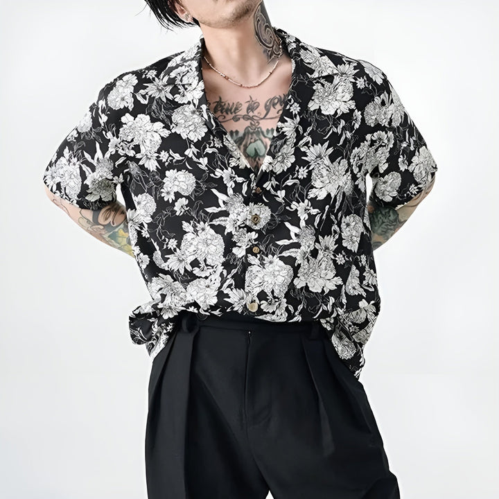 Monochrome Floral Shirt