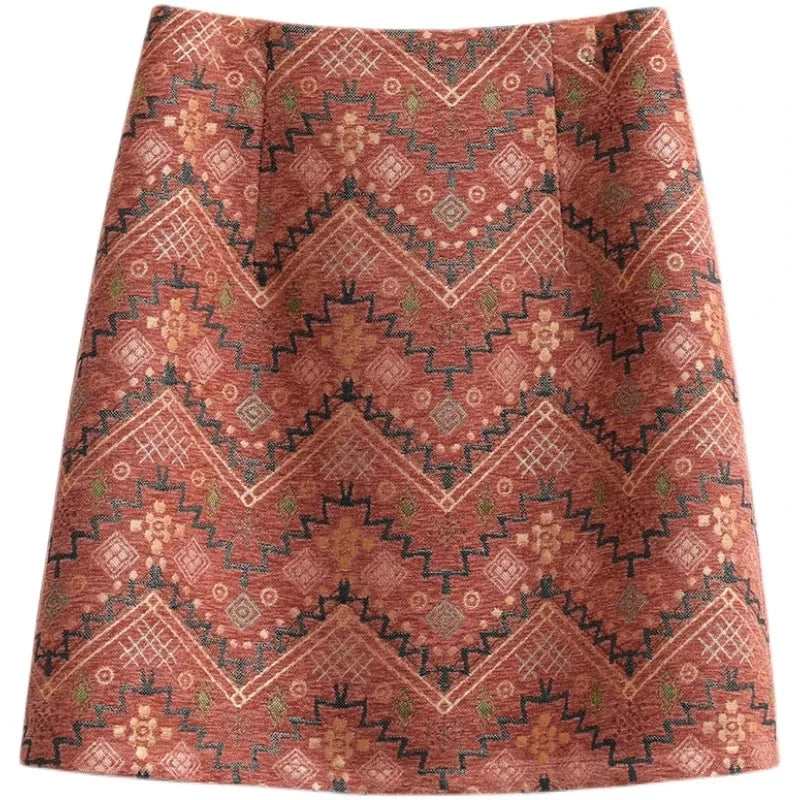 Kilim Weave Mini Skirt