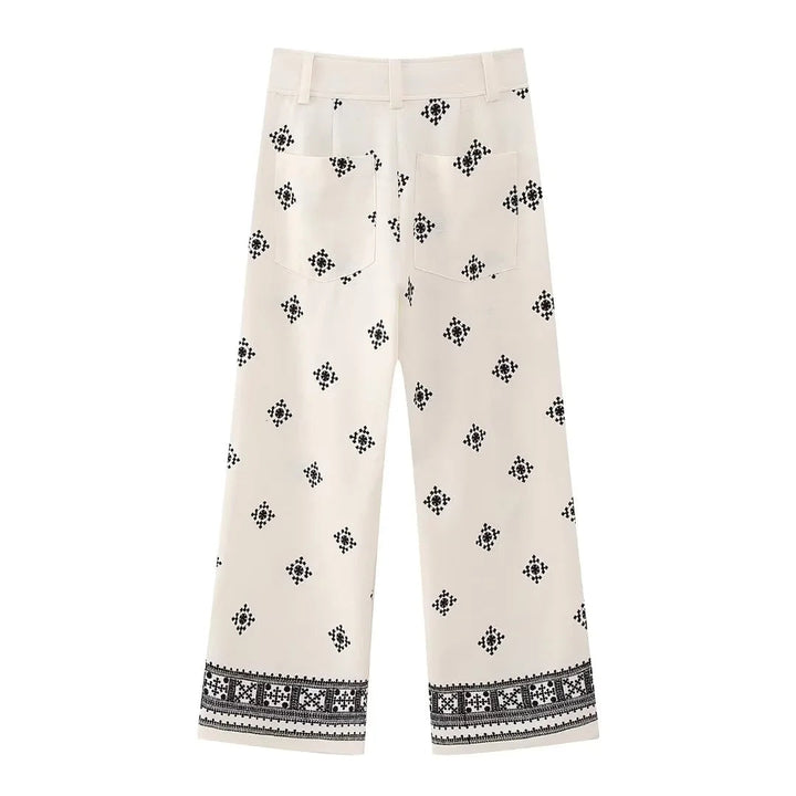 Monaco Wide Leg Linen Blend Pants