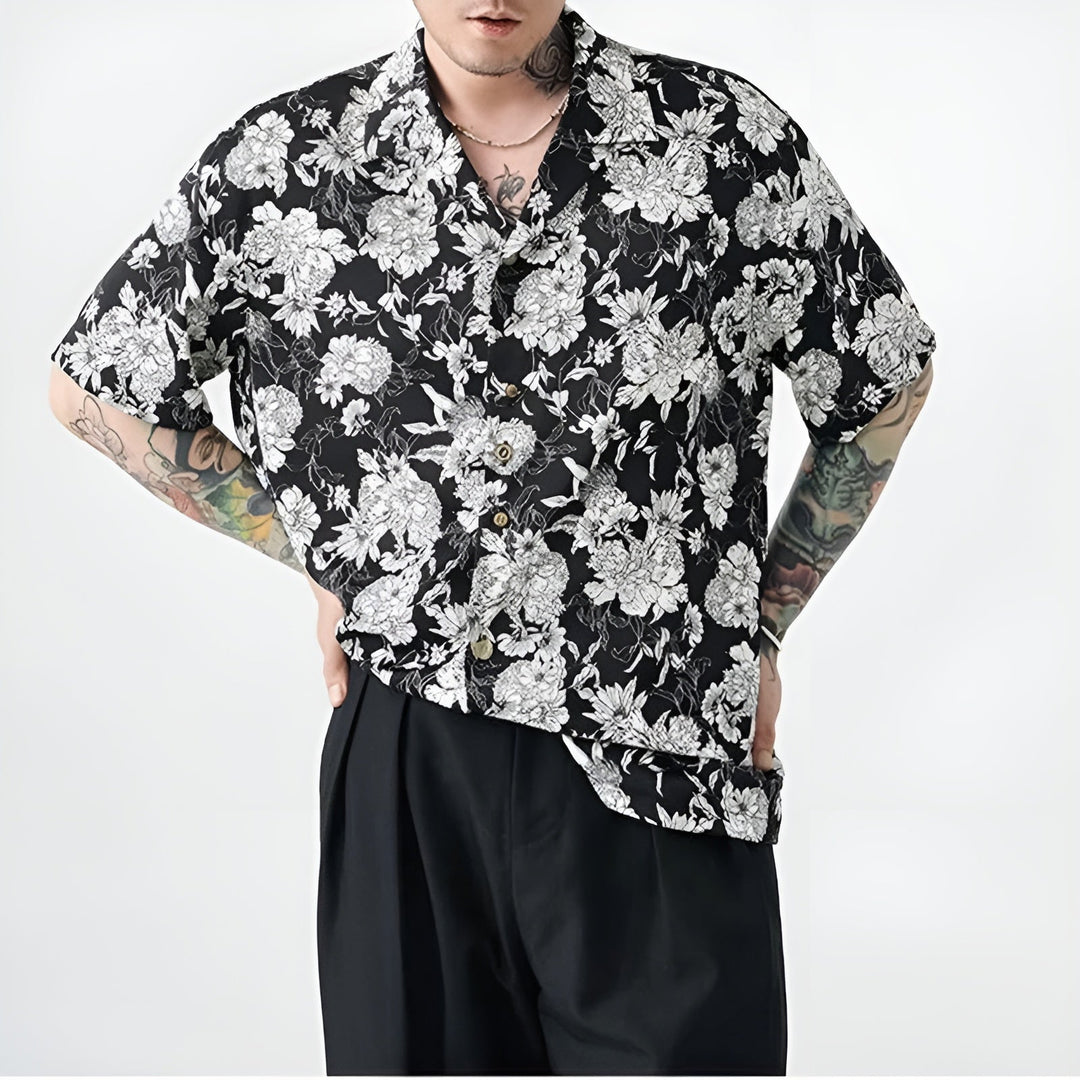 Monochrome Floral Shirt
