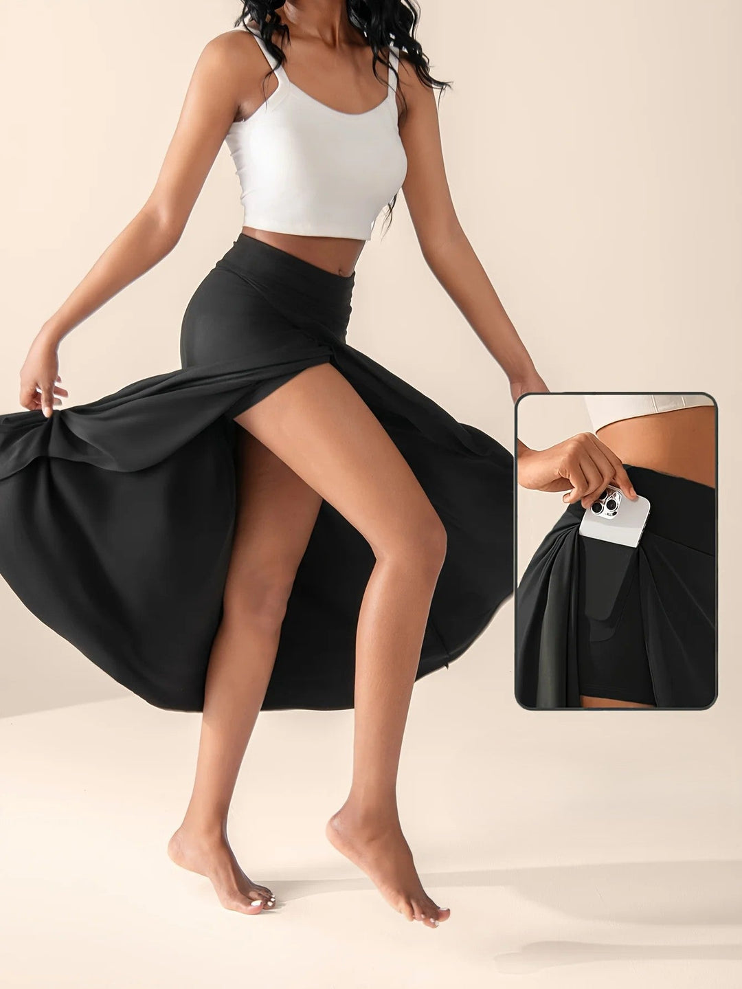 Movement Flared Wrap Skirt