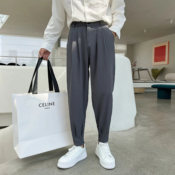 Kairos | Sleek Fit Ice Silk Trousers