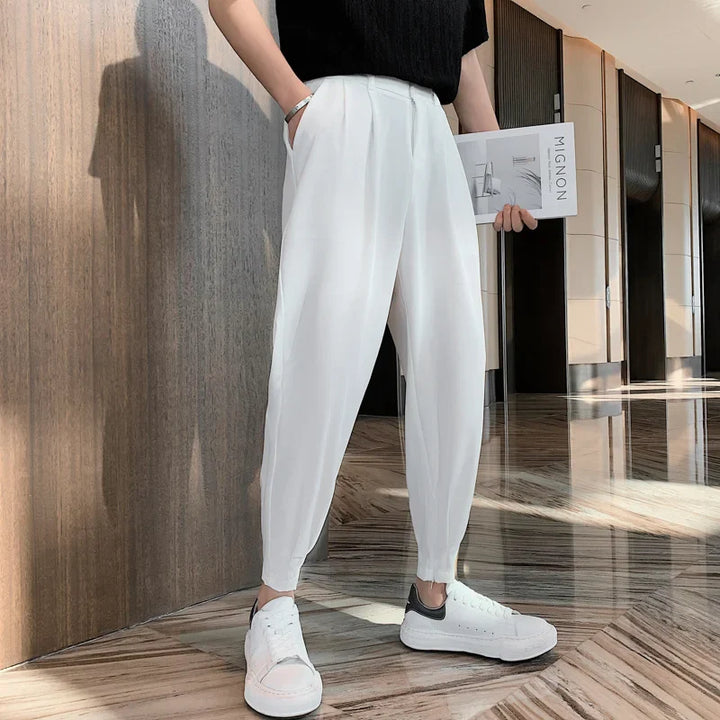 Kairos | Sleek Fit Ice Silk Trousers