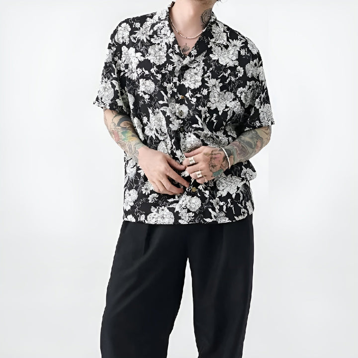 Monochrome Floral Shirt