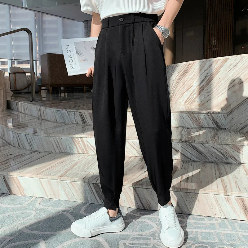 Kairos | Sleek Fit Ice Silk Trousers