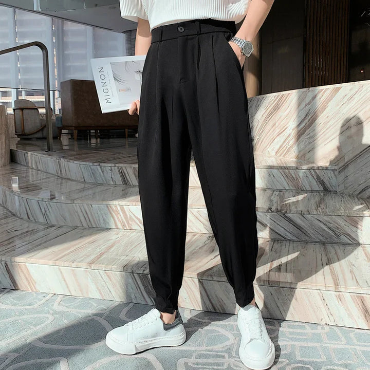 Kairos | Sleek Fit Ice Silk Trousers