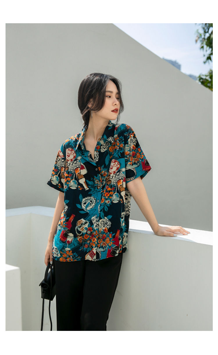 Art Deco Chiffon Blouse