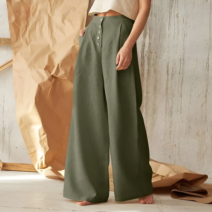 Jade Button-Up Palazzos