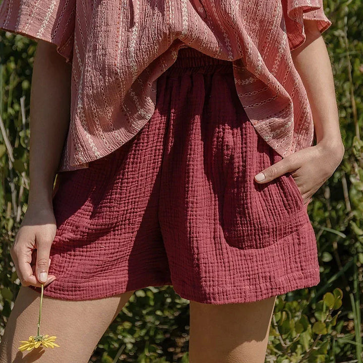 Lori  Relaxed Cotton Shorts