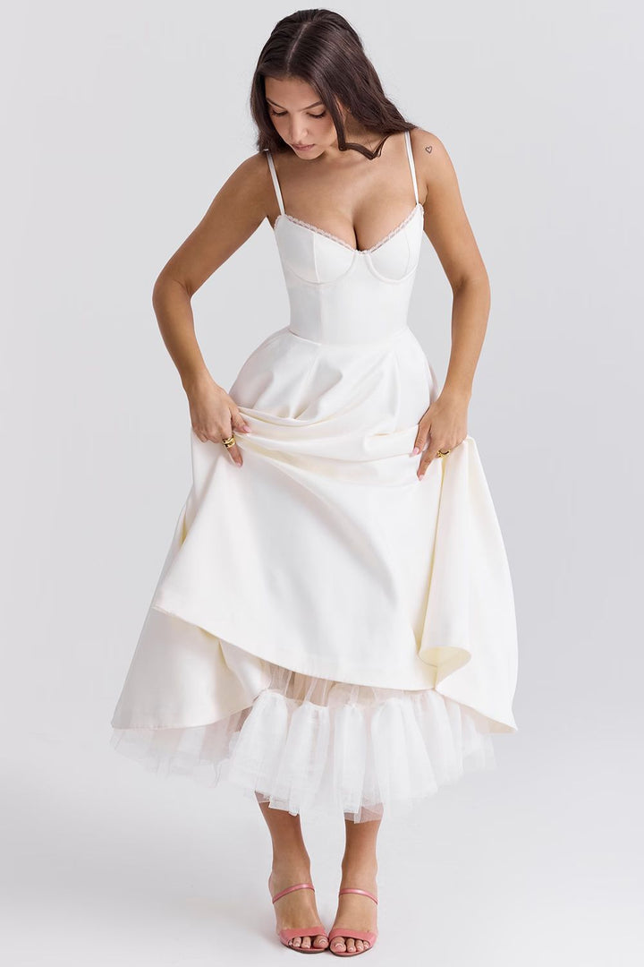 Cordelia | Delicate Tulle Accent Dress