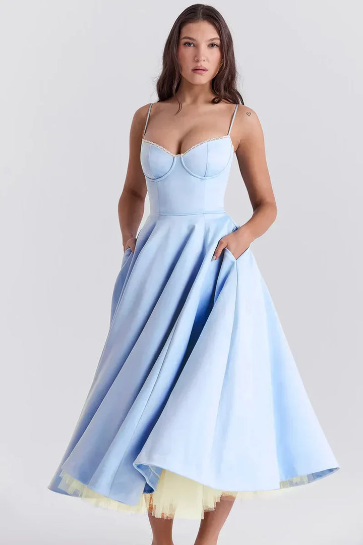 Cordelia | Delicate Tulle Accent Dress