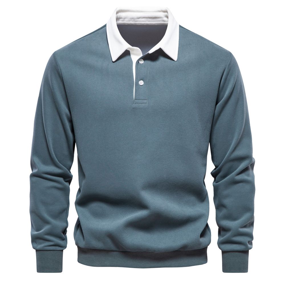 SANTIAGO™ | MEN'S CASUAL AUTUMN SWEATSHIRT WITH LONG SLEEVES AND LAPELS